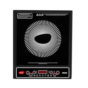 Pigeon by Stovekraft Cruise 1800 watt Induction Cooktop With Crystal Glass,7 Segments LED Display, Auto Switch Off - Black