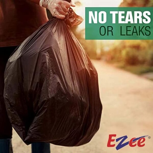 Ezee Live Life Ezee Way Black Garbage Bags for Dustbin|90 Pcs|Medium 19 X 21 Inches|30 Pcs X Pack of 3, 3 count