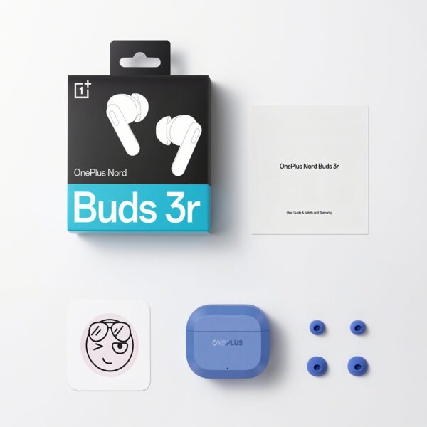OnePlus Nord Buds 3r TWS Earbuds up to 54 Hours Playback, 2-mic Clear Calls, 3D Spatial Audio, AI Translation, 12.4mm Drivers, Dual-Device Connectivity, 47ms Low Latency - Aura Blue