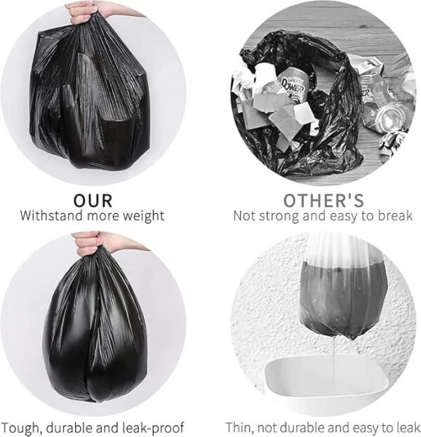 Ezee Live Life Ezee Way Black Garbage Bags for Dustbin|90 Pcs|Medium 19 X 21 Inches|30 Pcs X Pack of 3, 3 count