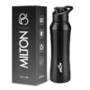 MILTON Comet 1000 Stainless Steel Water Bottle 1000 ml, Single Walled, ISI Certified I Leak Proof Lid, Rust Proof I For School, Office, Gym I Black