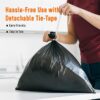 Amazon Brand - Presto! Garbage Bags | Medium | 180 Count | 30 Bags X 6 Rolls | 19 X 21 Inches | For Dry & Wet Waste | Black