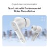 Noise Buds VS104 Truly Wireless Earbuds Noise Buds VS104 Truly Wireless Earbuds with 45H of Playtime, Quad Mic with ENC, Instacharge(10 Min=200 Min), 13Mm Driver, Low Latency, BT V5.2 (Snow White)