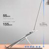 Dyazo 6 Angles Adjustable Aluminum Ergonomic Foldable Portable Tabletop Laptop/Desktop Riser Stand Holder Compatible for MacBook, HP, Dell, Lenovo & All Other Notebook (Silver)