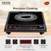 Pigeon by Stovekraft Cruise 1800 watt Induction Cooktop With Crystal Glass,7 Segments LED Display, Auto Switch Off - Black