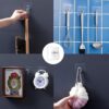 JIALTO Plastic 10 Pcs Self Adhesive Wall Hooks - Heavy Duty Transparent Hook for Photo Frames, Wall Clocks, Keys - No Damage, Easy Installation
